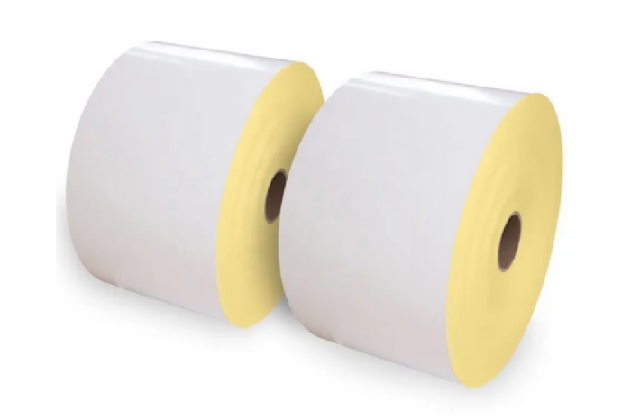 Self-adhesive thermal cash register label